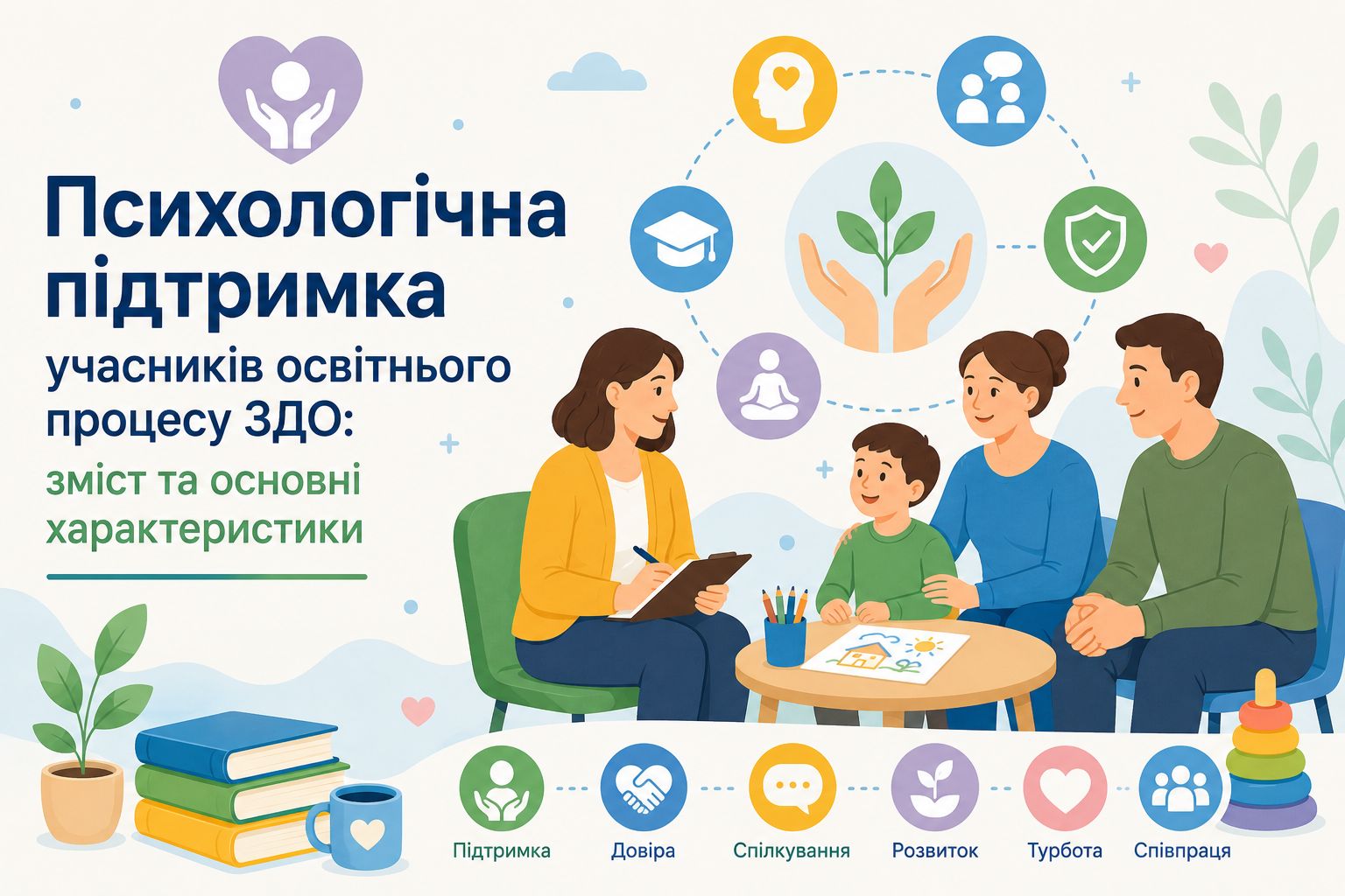 Психологічна підтримка учасників освітнього процесу ЗДО: зміст та основні характеристики