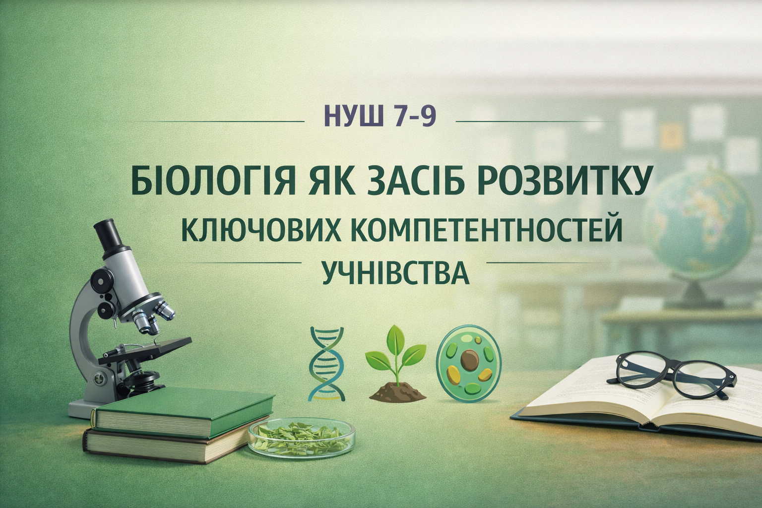 НУШ 7-9. «БІОЛОГІЯ ЯК ЗАСІБ РОЗВИТКУ КЛЮЧОВИХ КОМПЕТЕНТНОСТЕЙ УЧНІВСТВА»