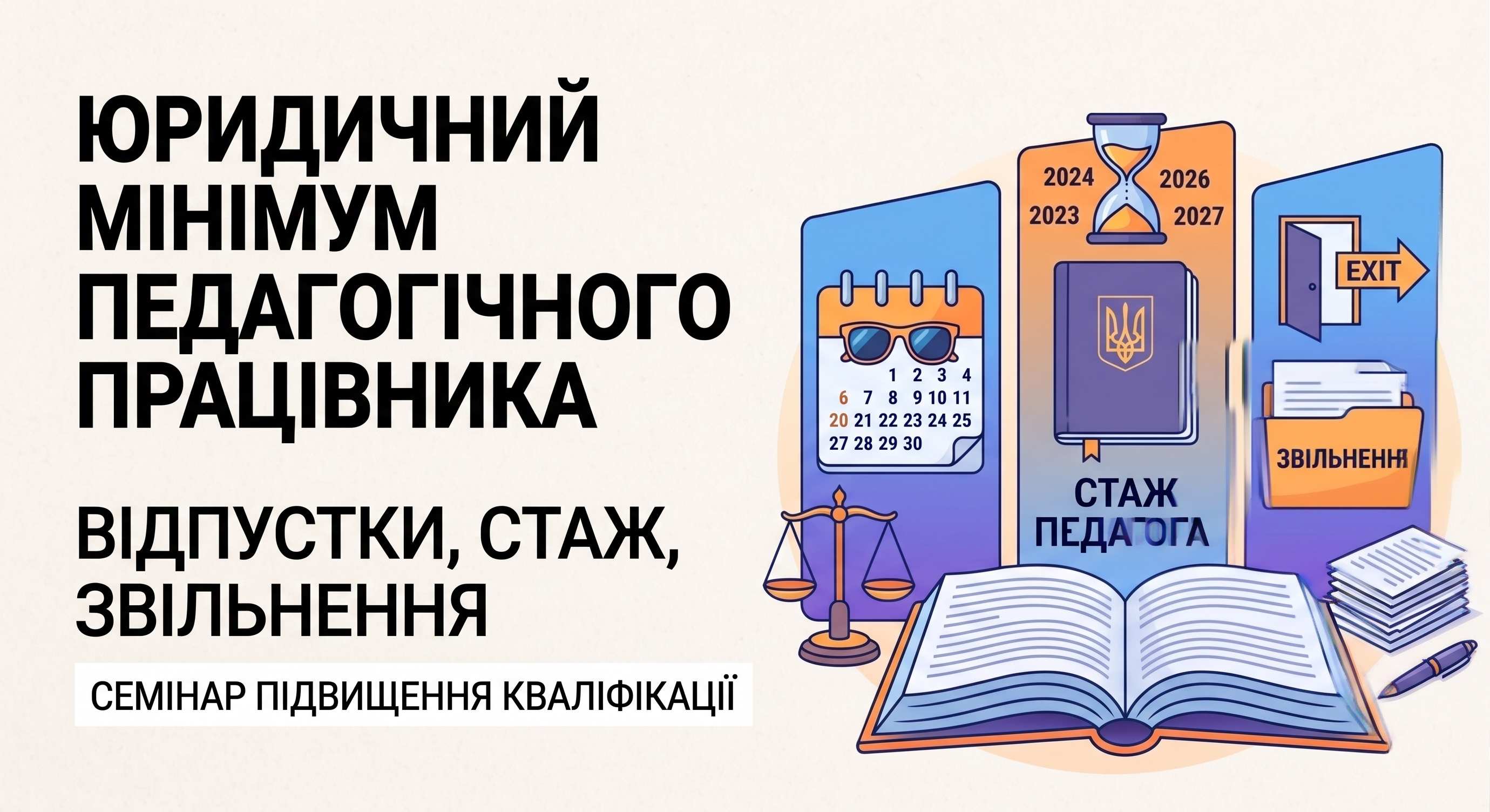 Юридичний мінімум педагогічного працівника: відпустки, стаж, звільнення