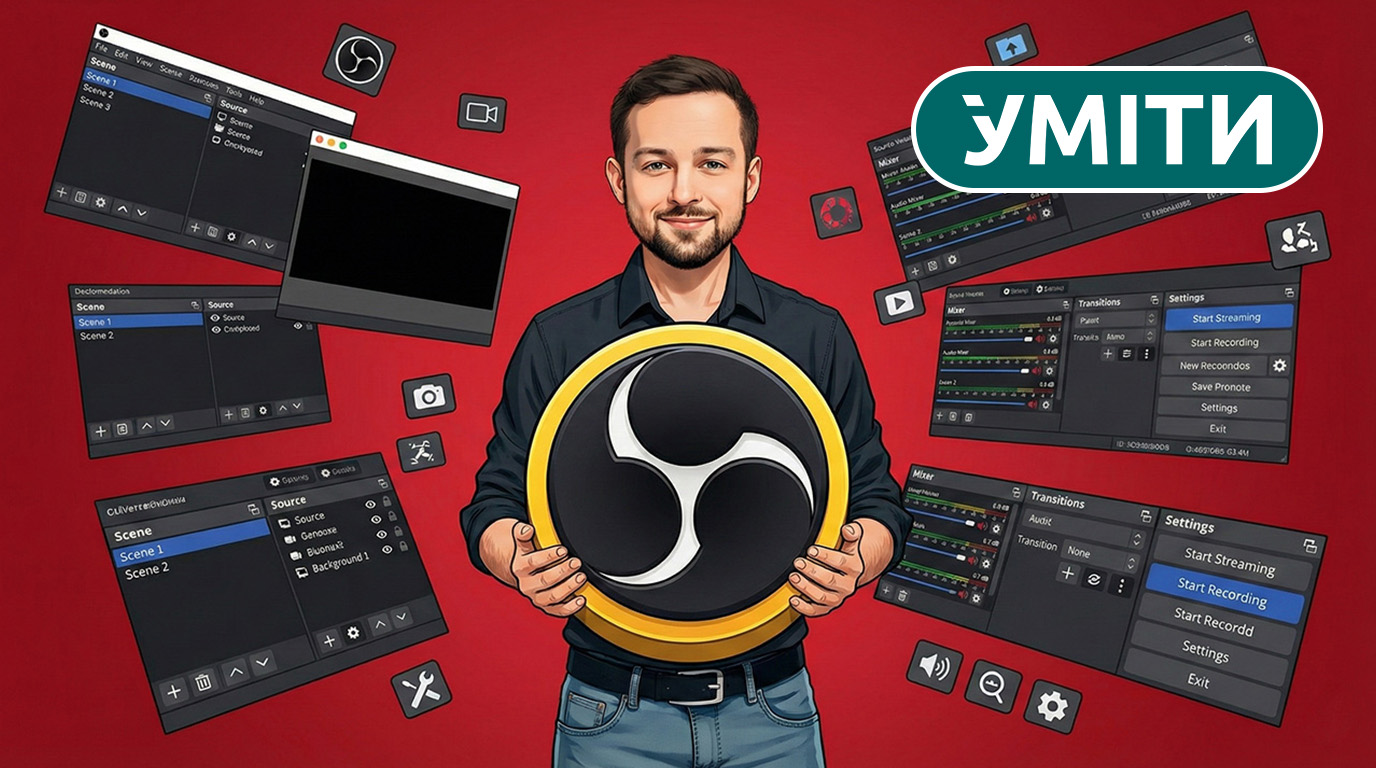 Основи роботи в OBS Studio: створюємо відеоуроки та проводимо прямі ефіри