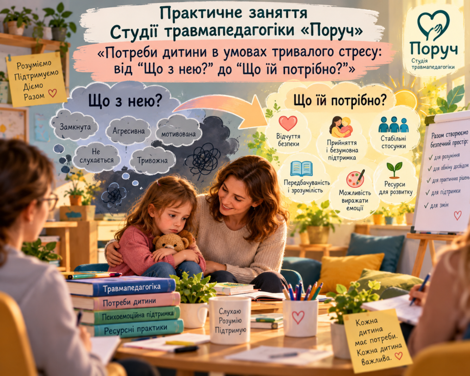 «Потреби дитини в умовах тривалого стресу: від “Що з нею?” до “Що їй потрібно?”»