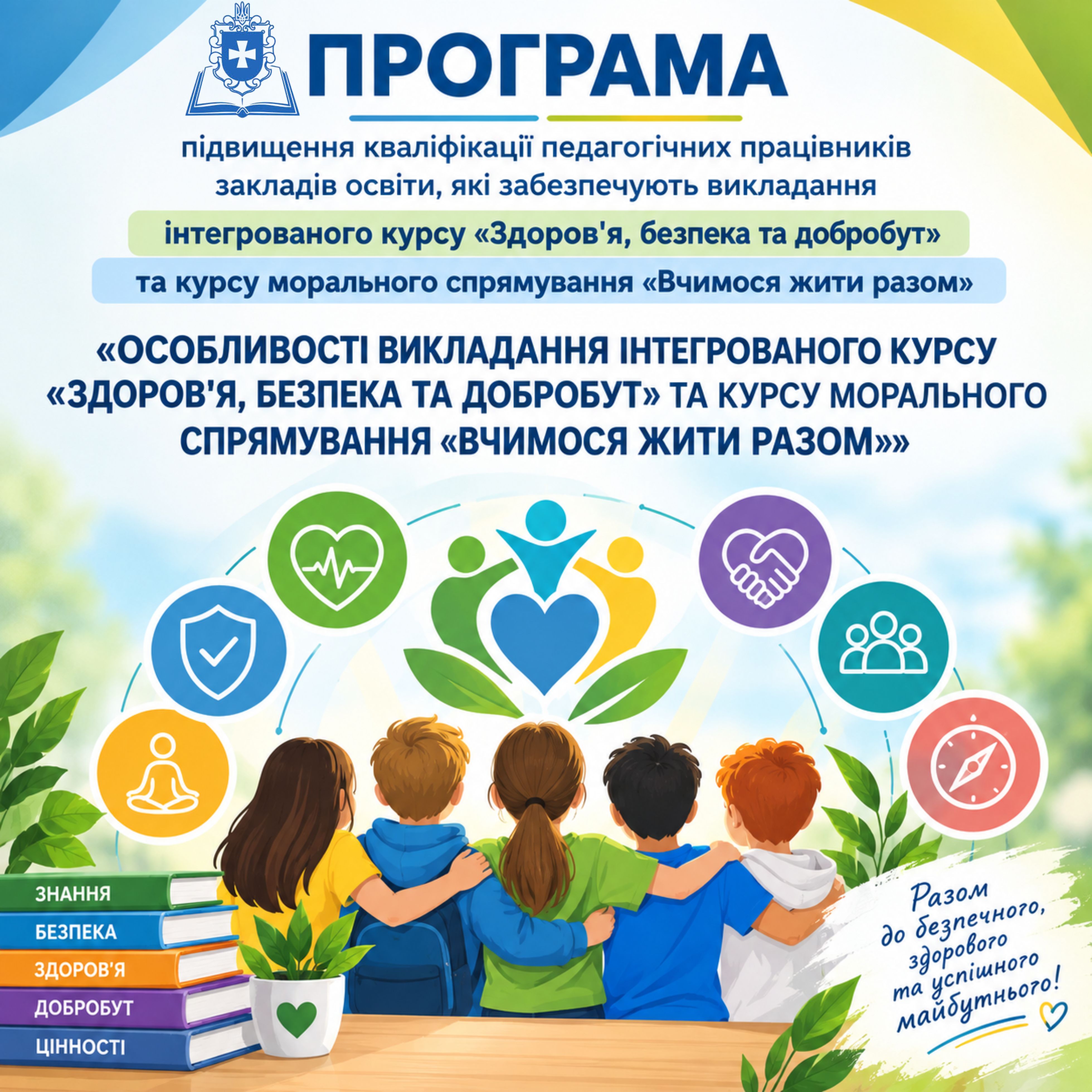 ОСОБЛИВОСТІ ВИКЛАДАННЯ ІНТЕГРОВАНОГО КУРСУ  «ЗДОРОВ'Я, БЕЗПЕКА ТА ДОБРОБУТ» ТА КУРСУ МОРАЛЬНОГО СПРЯМУВАННЯ  «ВЧИМОСЯ ЖИТИ РАЗОМ