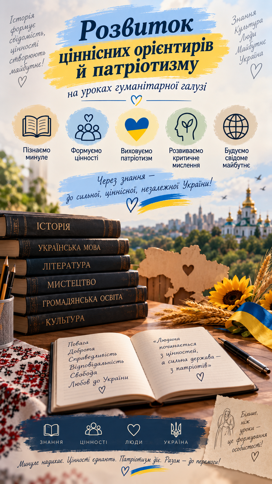 Розвиток ціннісних орієнтирів й патріотизму на уроках гуманітарної галузі
