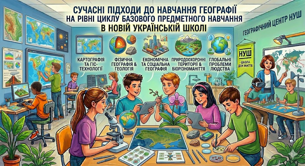 СУЧАСНІ ПІДХОДИ ДО НАВЧАННЯ ГЕОГРАФІЇ  НА РІВНІ ЦИКЛУ БАЗОВОГО ПРЕДМЕТНОГО НАВЧАННЯ В НОВІЙ УКРАЇНСЬКІЙ ШКОЛІ