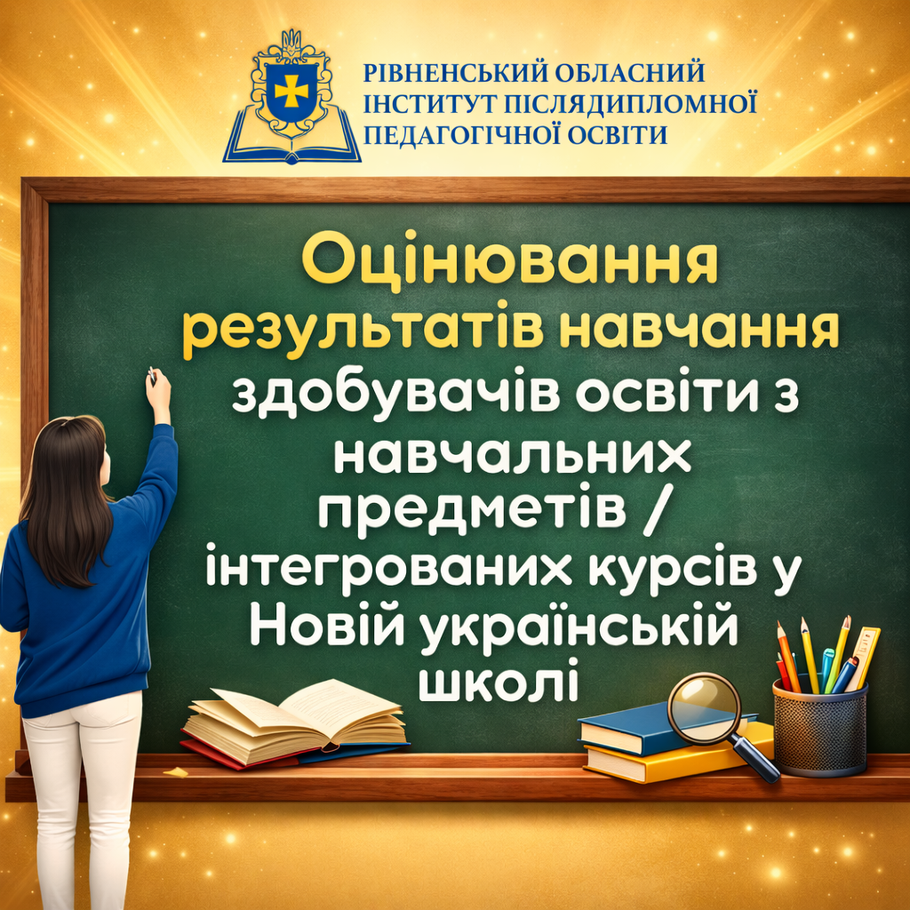 ОЦІНЮВАННЯ РЕЗУЛЬТАТІВ НАВЧАННЯ  ЗДОБУВАЧІВ ОСВІТИ З НАВЧАЛЬНИХ ПРЕДМЕТІВ / ІНТЕГРОВАНИХ КУРСІВ У НОВІЙ УКРАЇНСЬКІЙ ШКОЛІ