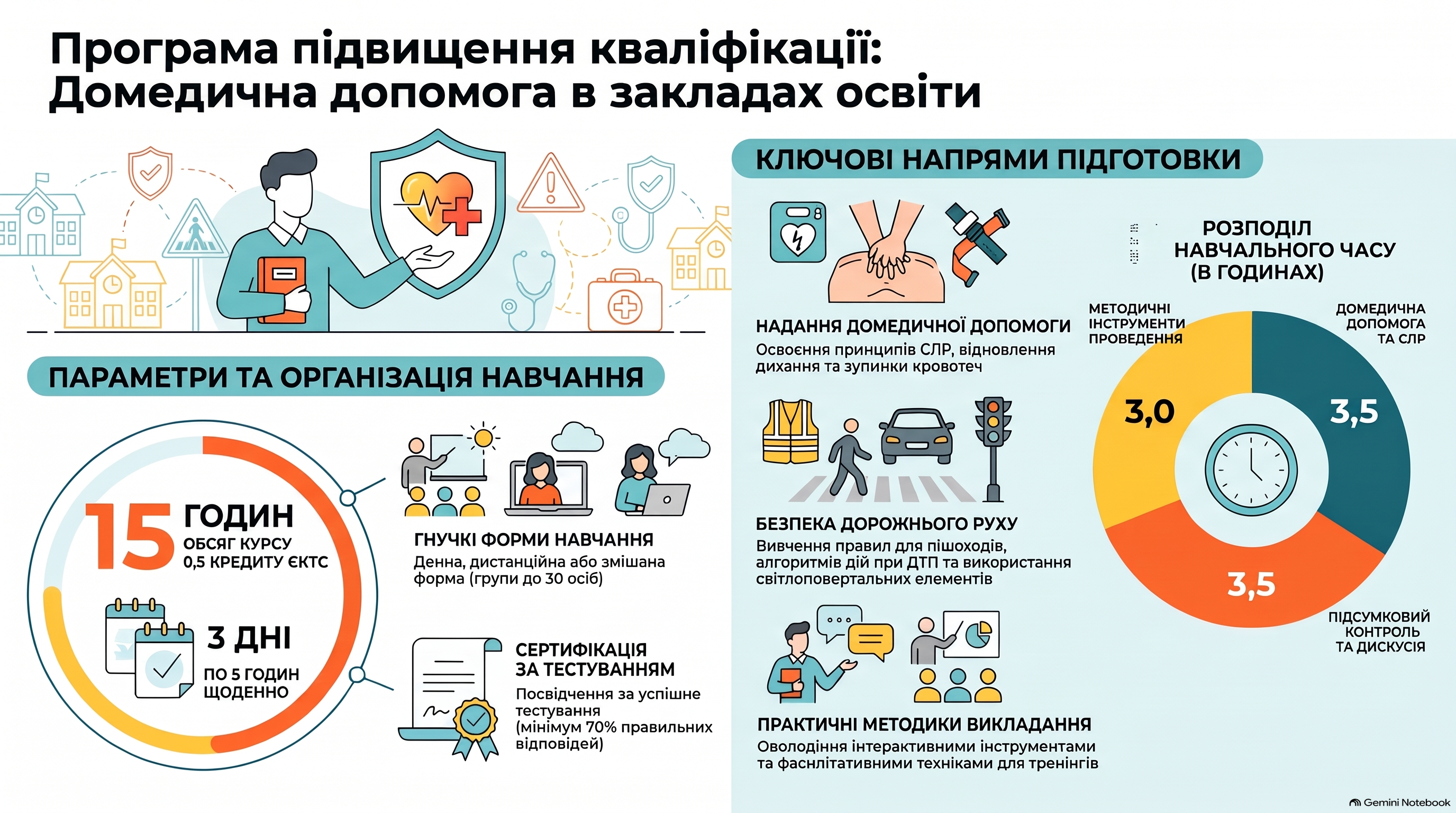 ПРОГРАМА підвищення кваліфікації  «Організація діяльності з питань надання домедичної допомоги у закладі освіти»