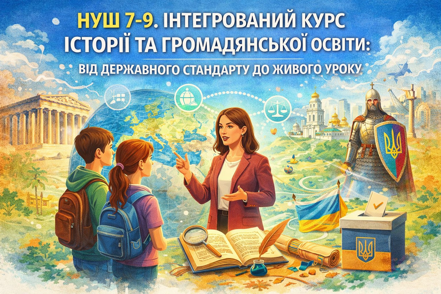 НУШ 7-9. ІНТЕГРОВАНИЙ КУРС ІСТОРІЇ ТА ГРОМАДЯНСЬКОЇ ОСВІТИ: ВІД ДЕРЖАВНОГО СТАНДАРТУ ДО ЖИВОГО УРОКУ