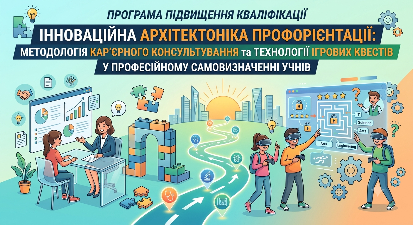 Інноваційна архітектоніка профорієнтації: методологія кар’єрного консультування та технології ігрових квестів у професійному самовизначенні учнів