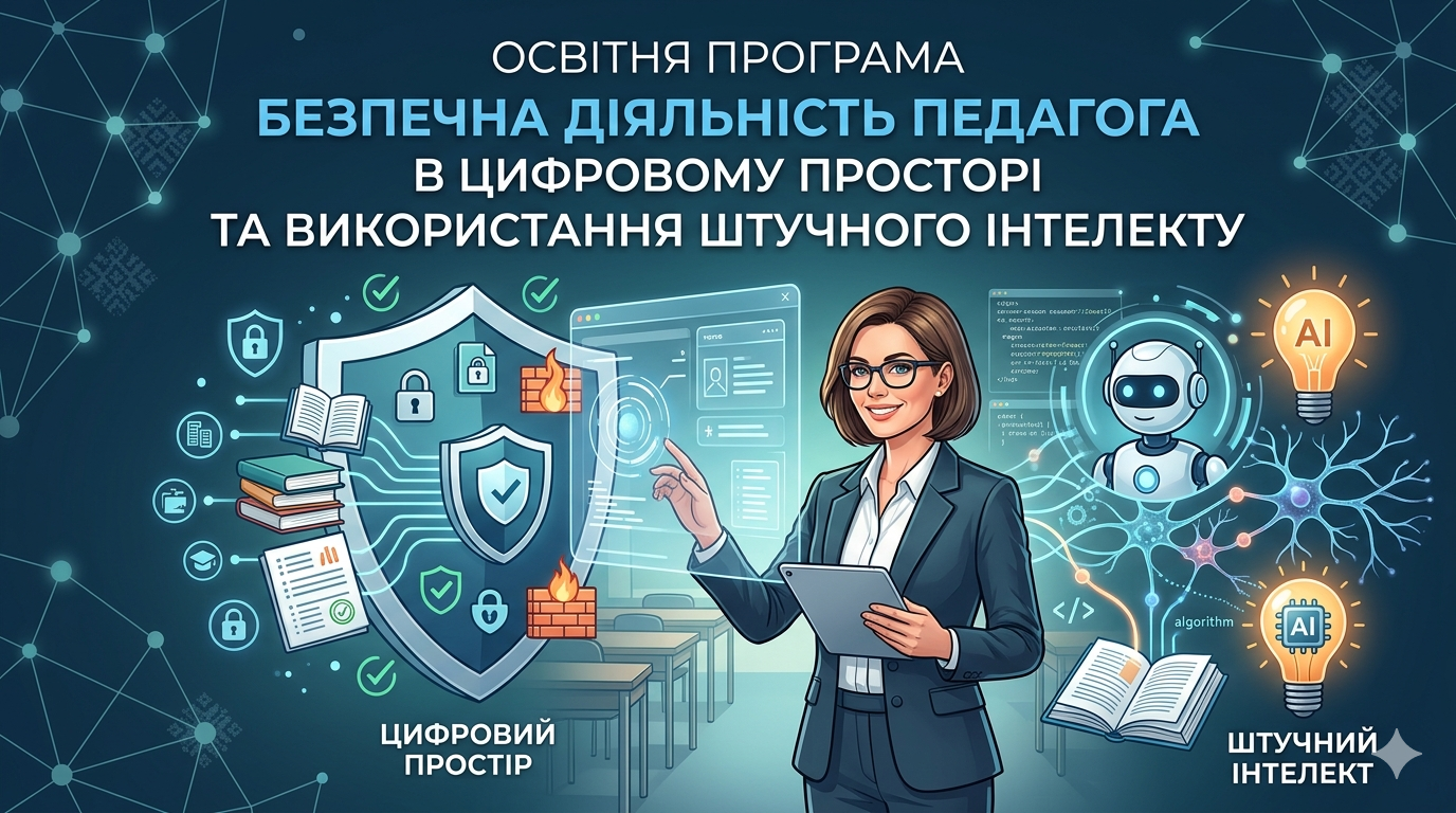 БЕЗПЕЧНА ДІЯЛЬНІСТЬ ПЕДАГОГА В ЦИФРОВОМУ ПРОСТОРІ ТА ВИКОРИСТАННЯ ШТУЧНОГО ІНТЕЛЕКТУ