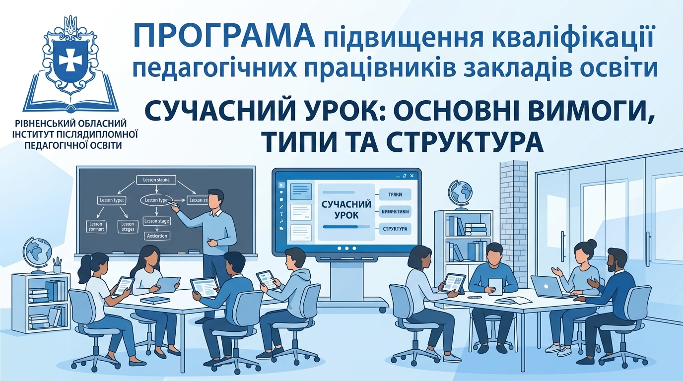 СУЧАСНИЙ УРОК: ОСНОВНІ ВИМОГИ, ТИПИ ТА СТРУКТУРА