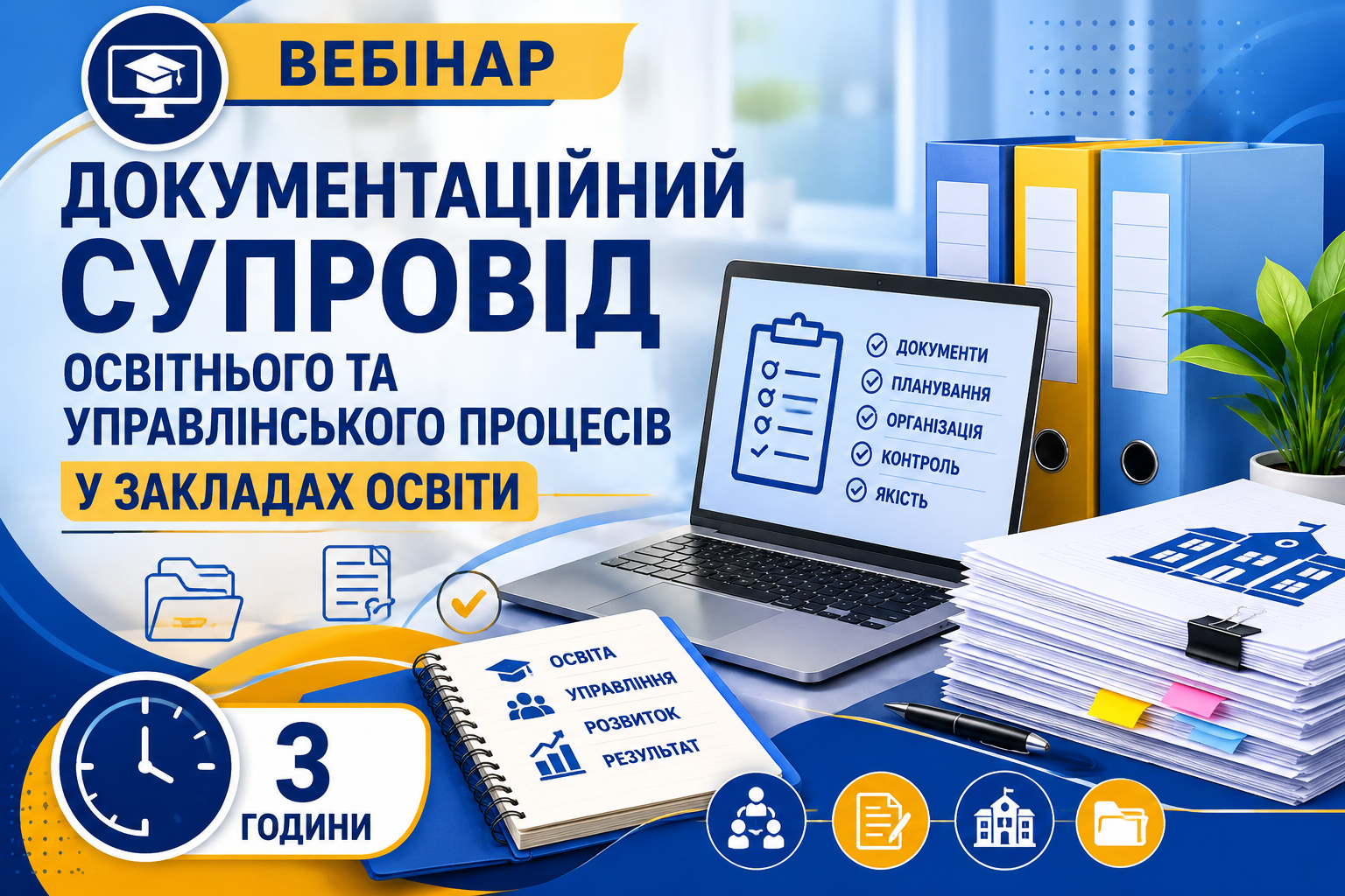 «ДОКУМЕНТАЦІЙНИЙ СУПРОВІД  ОСВІТНЬОГО ТА УПРАВЛІНСЬКОГО ПРОЦЕСІВ  У ЗАКЛАДАХ ОСВІТИ»