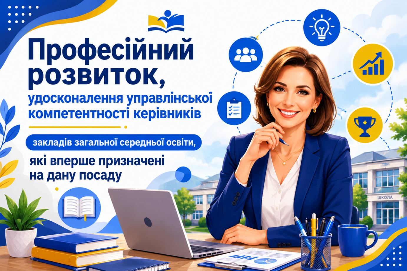 Професійний розвиток, удосконалення управлінської компетентності керівників закладів загальної середньої освіти, які вперше призначені на дану посаду