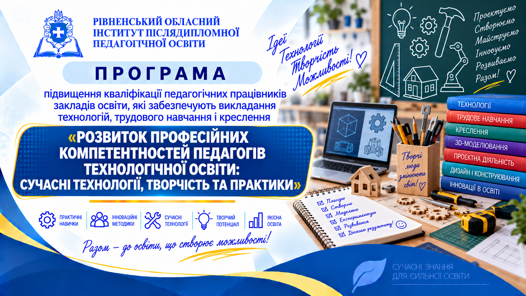 РОЗВИТОК ПРОФЕСІЙНИХ КОМПЕТЕНТНОСТЕЙ ПЕДАГОГІВ ТЕХНОЛОГІЧНОЇ ОСВІТИ: СУЧАСНІ ТЕХНОЛОГІЇ, ТВОРЧІСТЬ ТА ПРАКТИКИ