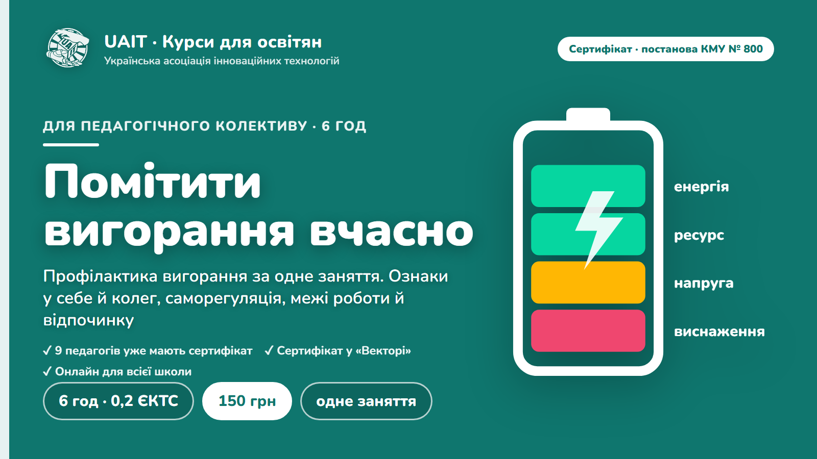 Профілактика психологічного вигорання: розпізнавання ознак вигорання та самодопомога у професійній діяльності