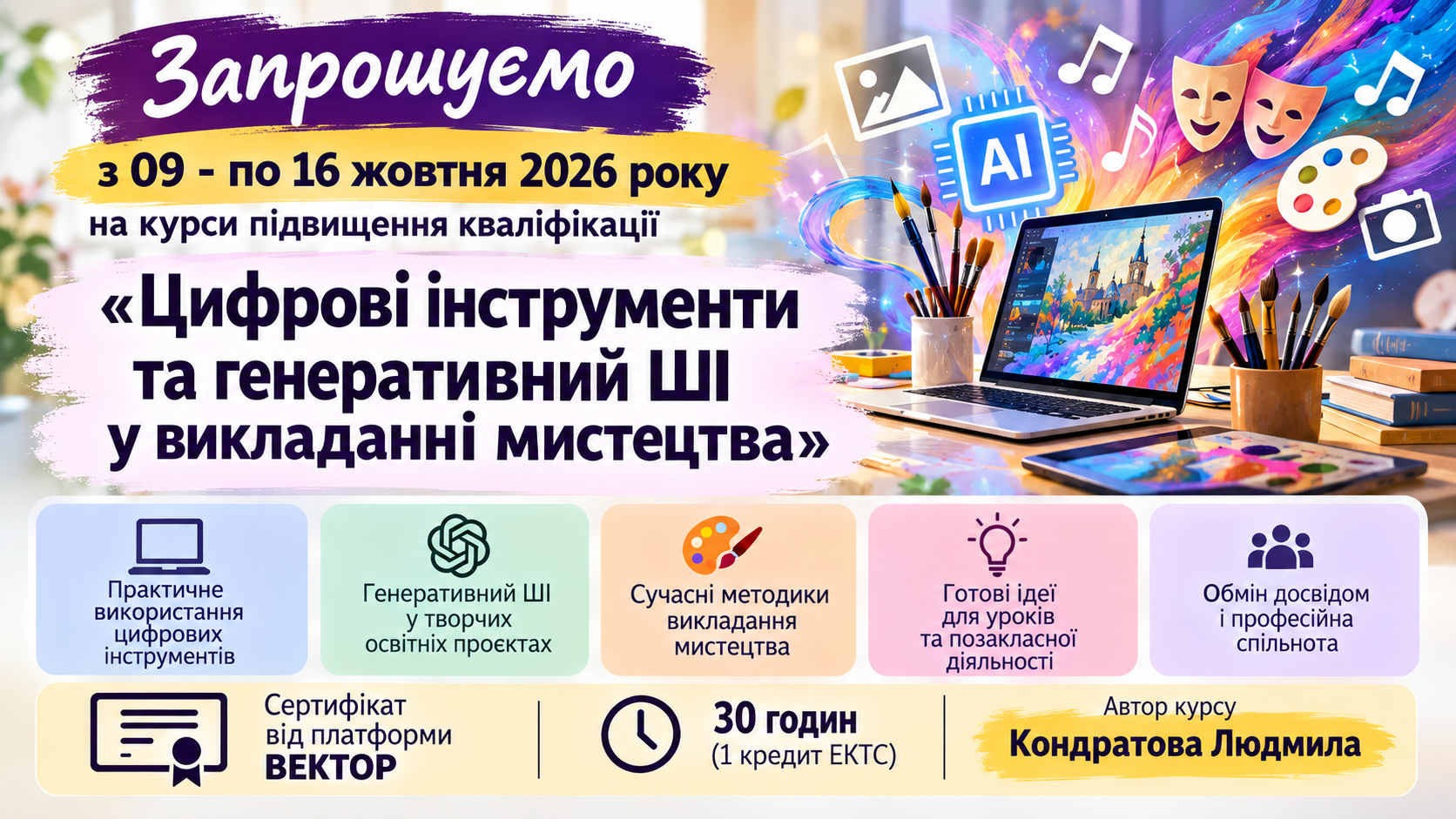 ЦИФРОВІ ІНСТРУМЕНТИ ТА ШІ В ПРОФЕСІЙНІЙ ДІЯЛЬНОСТІ ВЧИТЕЛЯ МИСТЕЦТВА