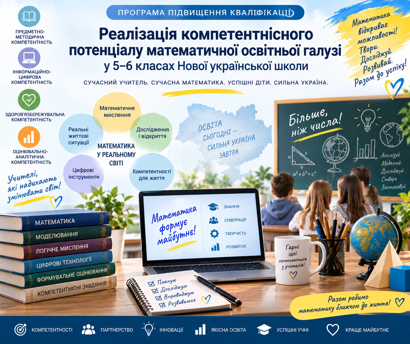 Реалізація компетентнісного потенціалу математичної освітньої галузі у 5–6 класах Нової української школи