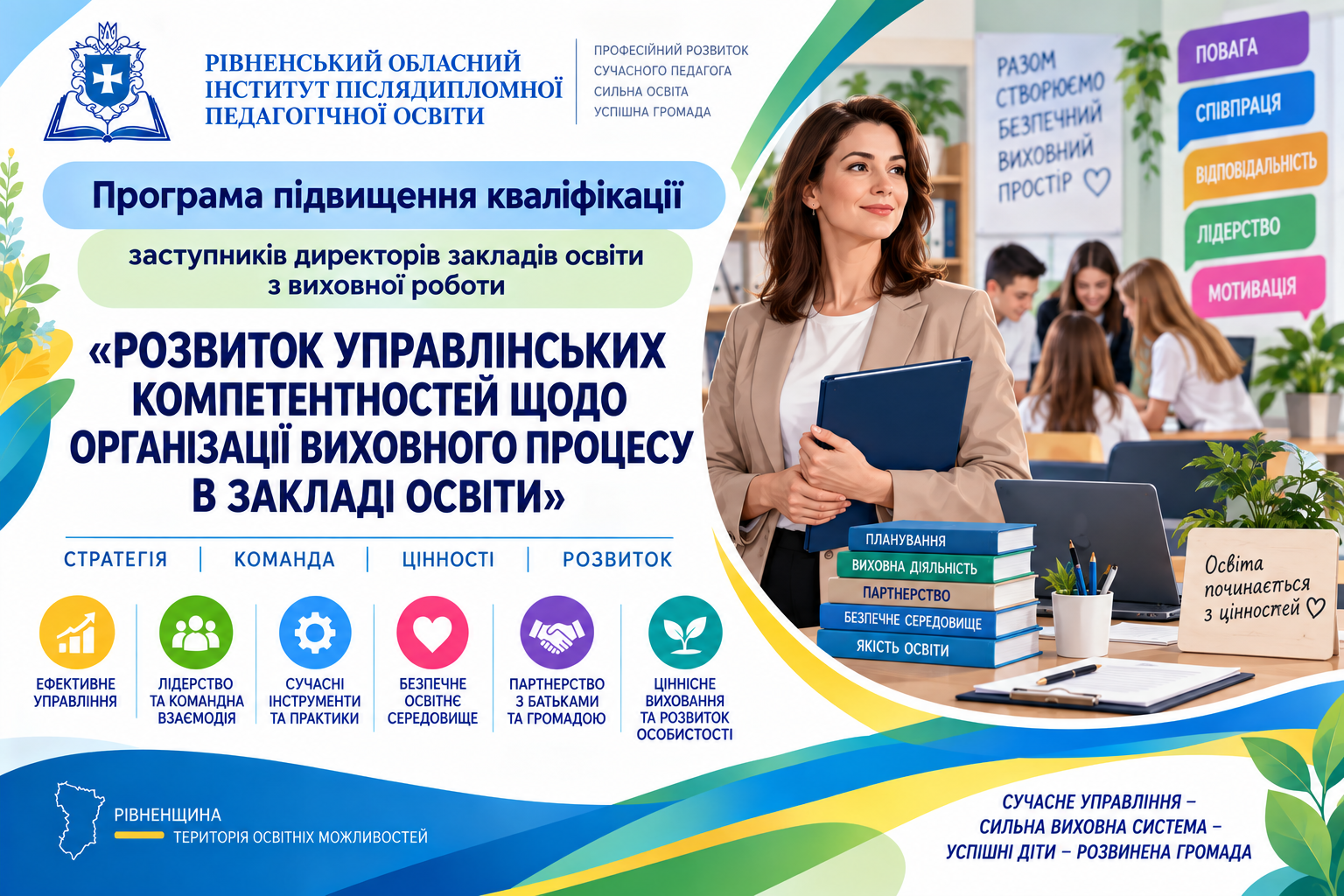 РОЗВИТОК УПРАВЛІНСЬКИХ КОМПЕТЕНТНОСТЕЙ ЩОДО ОРГАНІЗАЦІЇ ВИХОВНОГО ПРОЦЕСУ В ЗАКЛАДІ ОСВІТИ