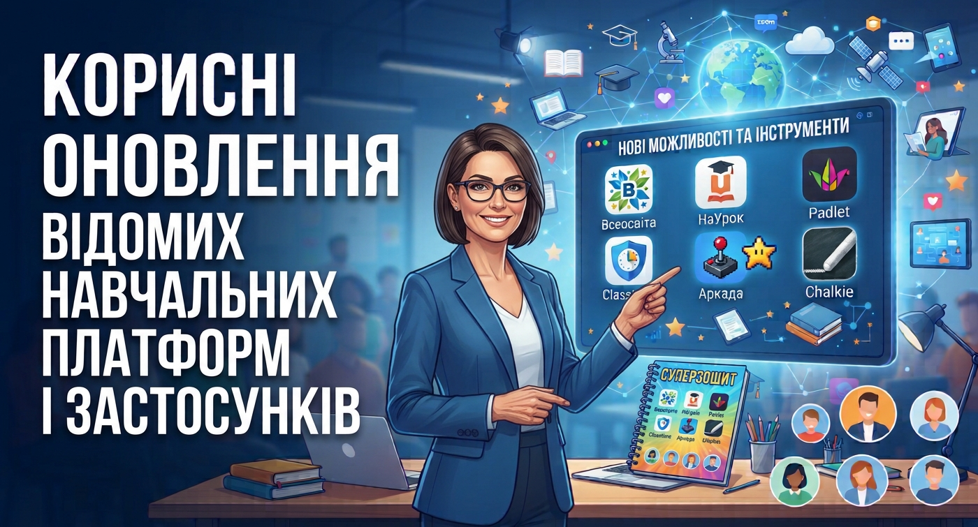 Корисні оновлення відомих навчальних платформ і застосунків