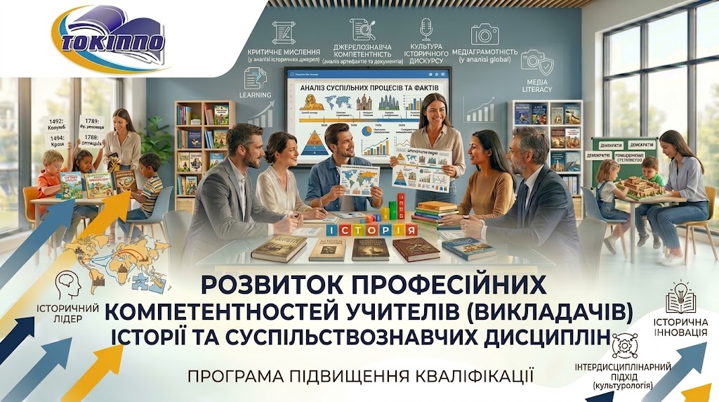 РОЗВИТОК ПРОФЕСІЙНИХ КОМПЕТЕНТНОСТЕЙ УЧИТЕЛІВ (ВИКЛАДАЧІВ) ІСТОРІЇ ТА СУСПІЛЬСТВОЗНАВЧИХ ДИСЦИПЛІН