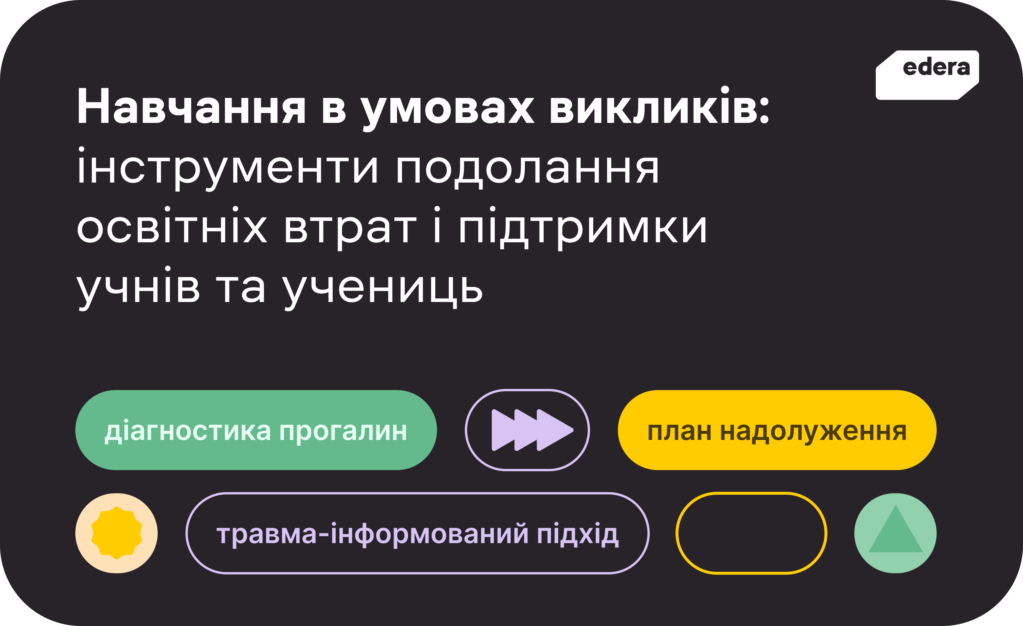 ПРОГРАМА програма підвищення кваліфікації педагогічних працівників закладів загальної середньої освіти на тему  «НАВЧАННЯ В УМОВАХ ВИКЛИКІВ: ІНСТРУМЕНТИ ПОДОЛАННЯ ОСВІТНІХ ВТРАТ І ПІДТРИМКИ УЧАСНИКІВ ОСВІТНЬОГО ПРОЦЕСУ»