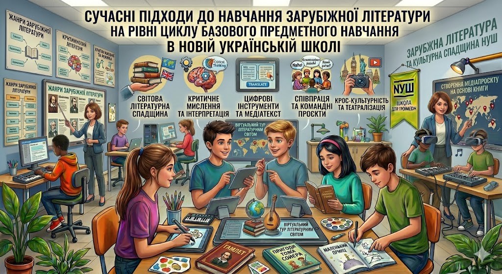 СУЧАСНІ ПІДХОДИ ДО НАВЧАННЯ ЗАРУБІЖНОЇ ЛІТЕРАТУРИ  У 9 КЛАСІ В НОВІЙ УКРАЇНСЬКІЙ ШКОЛІ