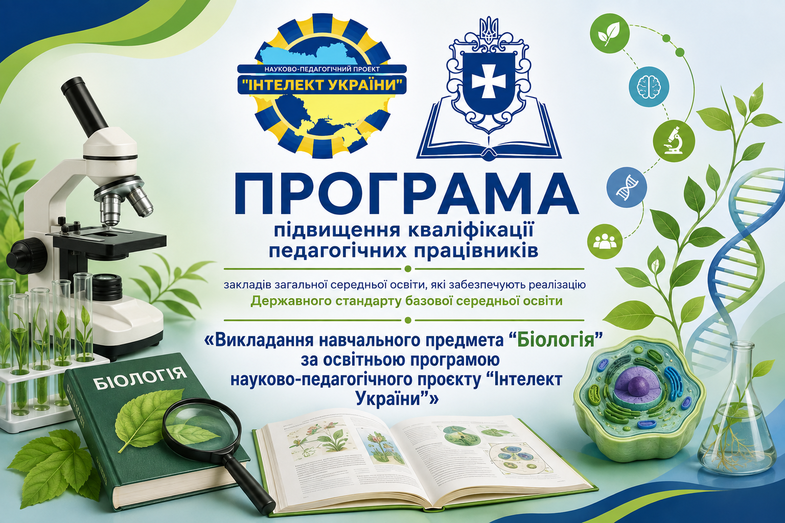 Викладання навчального предмета “Біологія” за освітньою програмою  науково-педагогічного проєкту “Інтелект України”