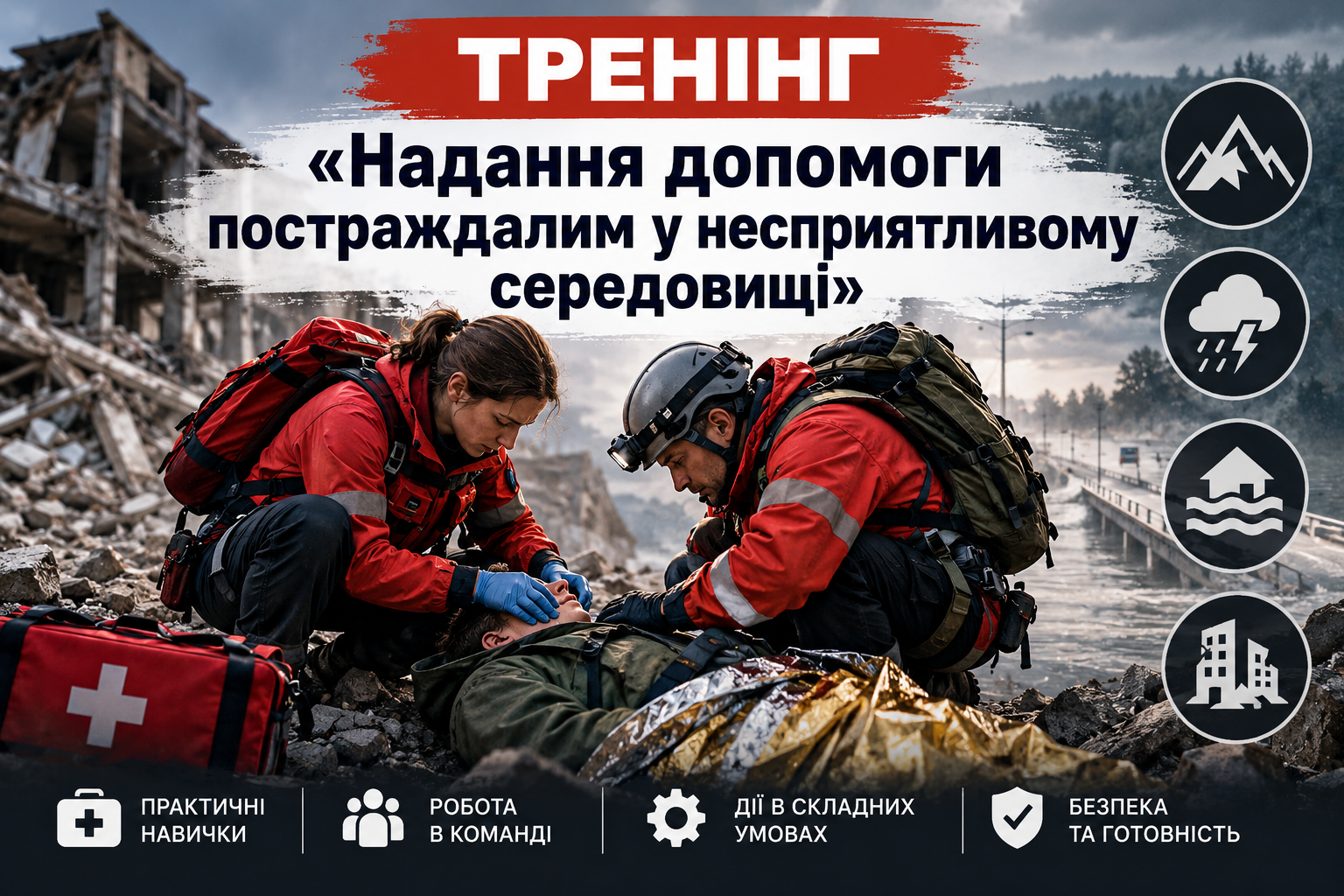 «Надання допомоги постраждалим у несприятливому середовищі»