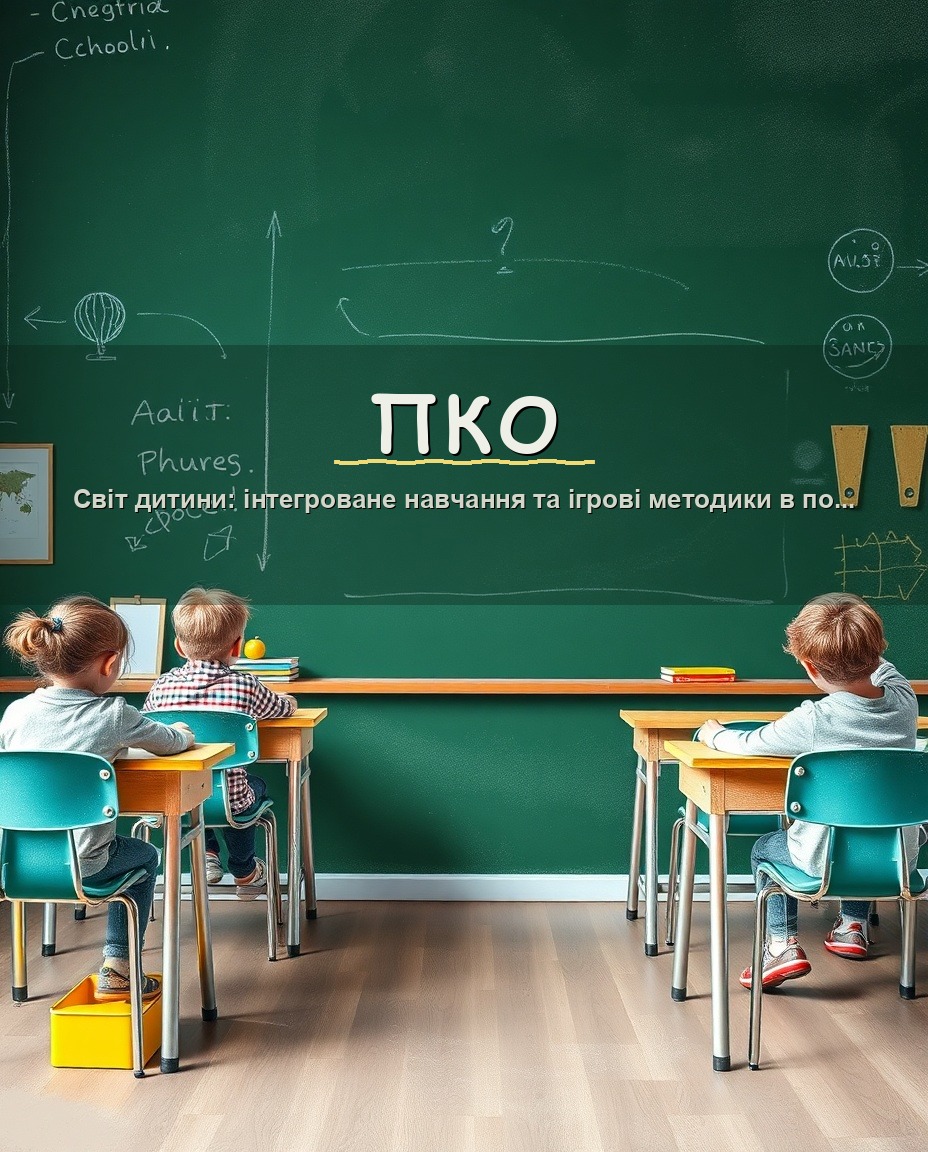 Світ дитини: інтегроване навчання та ігрові методики в початковій ланці