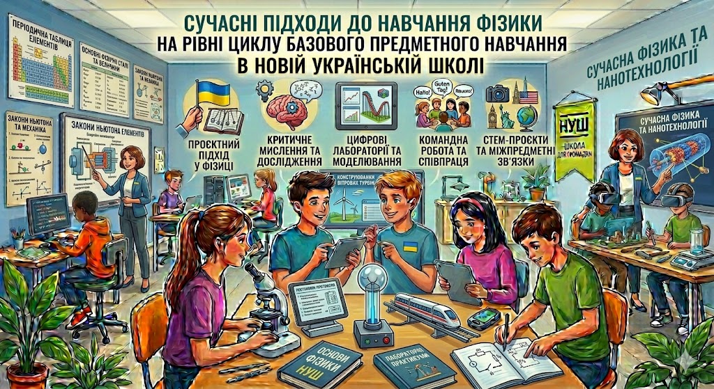 СУЧАСНІ ПІДХОДИ ДО НАВЧАННЯ ФІЗИКИ  НА РІВНІ ЦИКЛУ БАЗОВОГО ПРЕДМЕТНОГО НАВЧАННЯ В НОВІЙ УКРАЇНСЬКІЙ ШКОЛІ